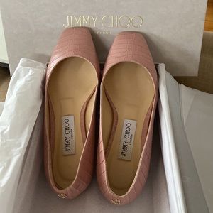 Jimmy Choo Mirele Ballet Flats Blush 36 FREE shipping